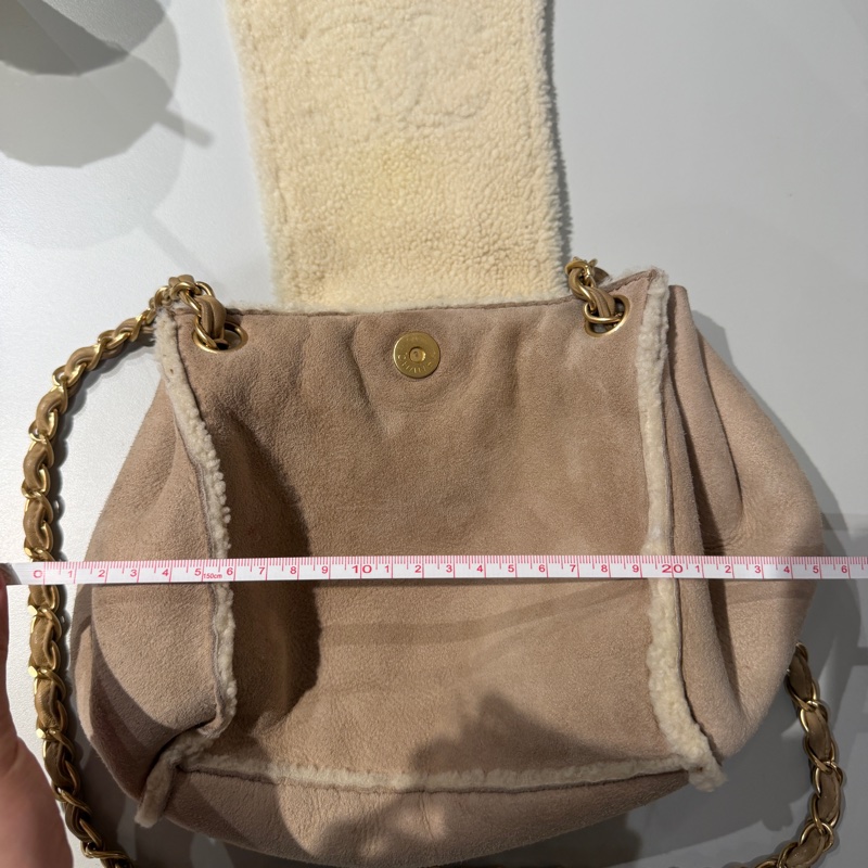Chanel麂皮毛毛鏈條包 ⭐️超可愛-5