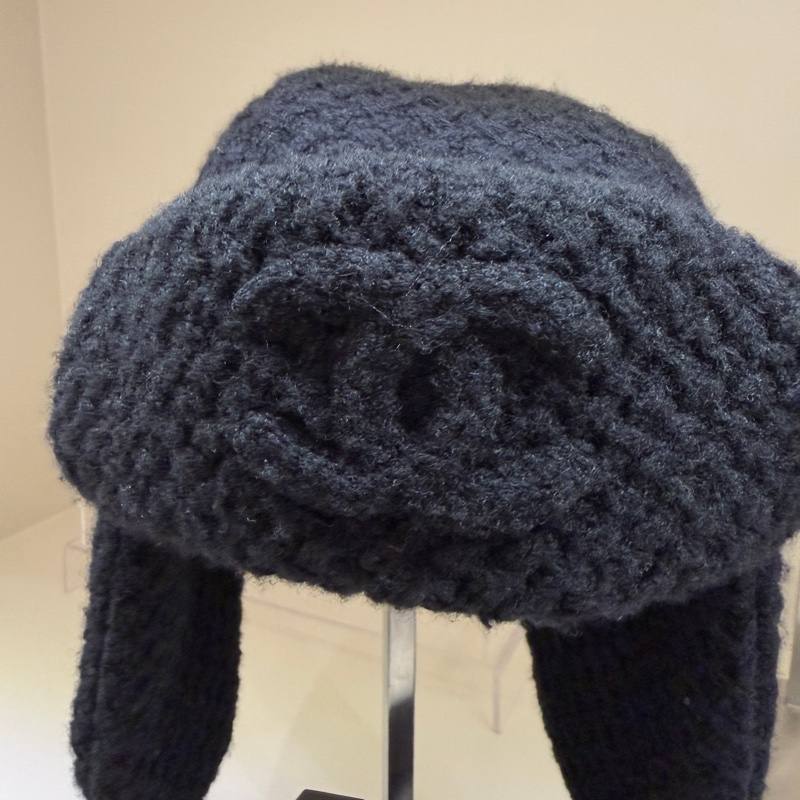 Chanel 黑色飛行帽 🖤全新/盒子/緞帶/花🖤🩶-2