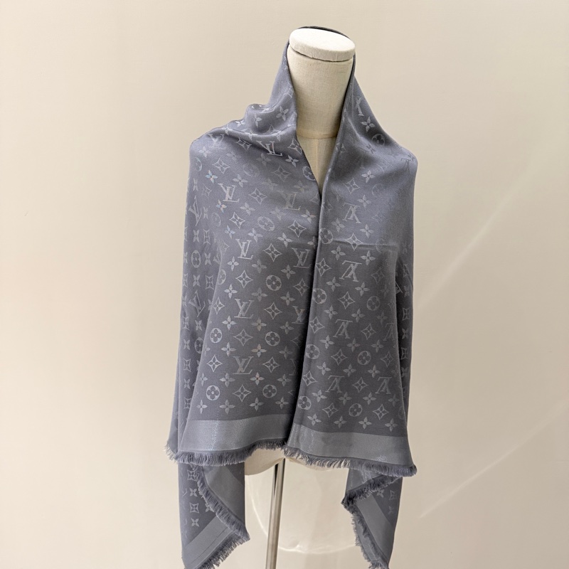 LV 灰色LOGO圍巾 🩶🩶裸品🩶🩶超級漂亮-4