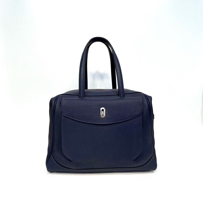 HERMES深藍醫生包銀扣35cm-0