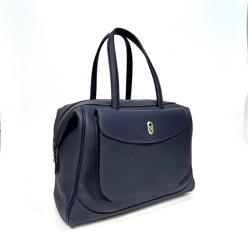 HERMES深藍醫生包銀扣35cm-1