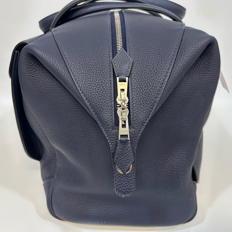 HERMES深藍醫生包銀扣35cm-7