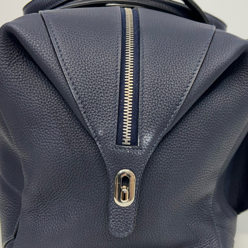 HERMES深藍醫生包銀扣35cm-10