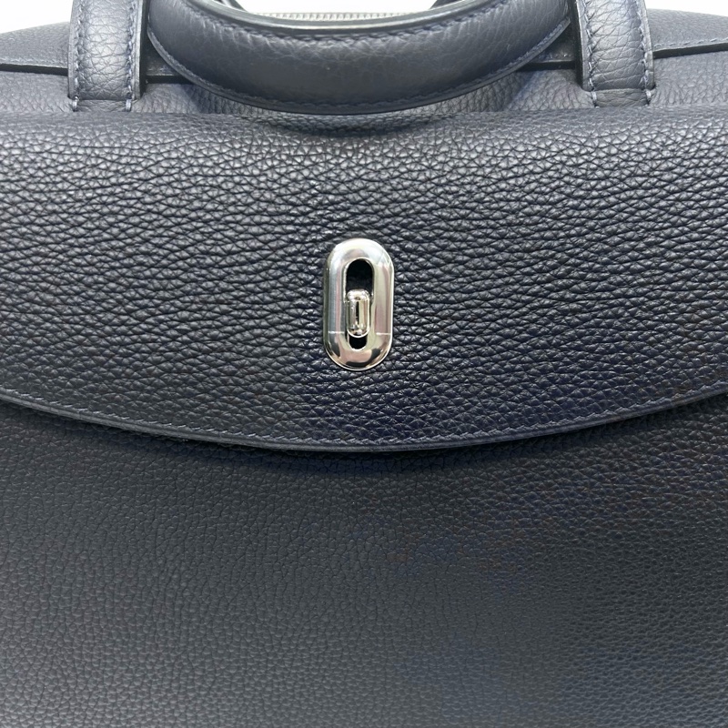 HERMES深藍醫生包銀扣35cm-12