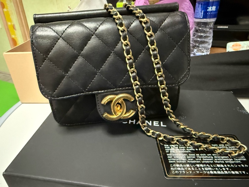 CHANEL mini WOC 黑金-0