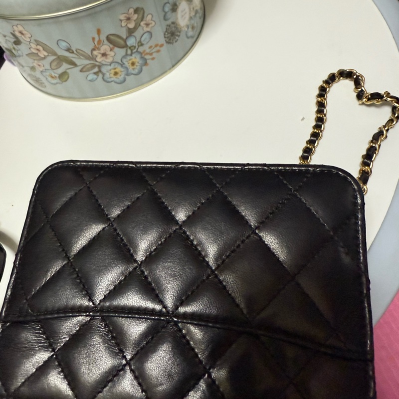 CHANEL mini WOC 黑金-22