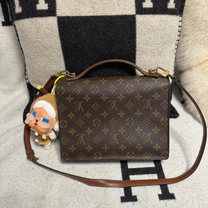 LOUIS VUITTON  Monogram Monceau 28 手提肩背包-3