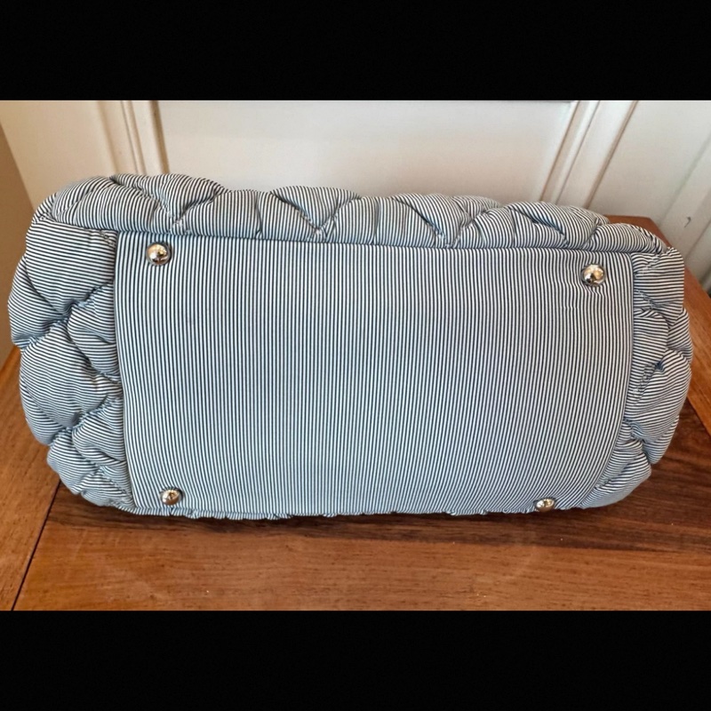 Chanel條紋帆布鏈條包-4