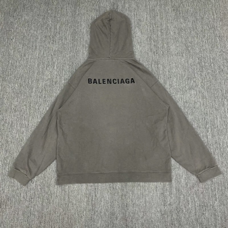 Balenciaga 灰色前後刺繡帽衫衛衣-1