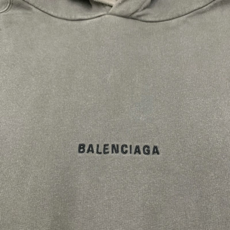 Balenciaga 灰色前後刺繡帽衫衛衣-2