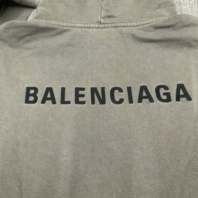 Balenciaga 灰色前後刺繡帽衫衛衣-3