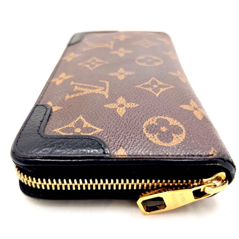 🌷Louis Vuitton 皮革拼接長夾錢包皮夾|經典花紋✦fufu style 精品✦ 氣質款|-1