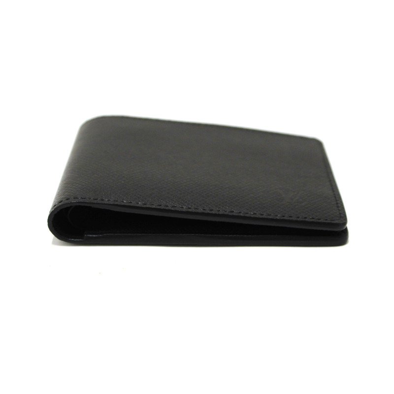 Louis Vuitton Men's Black Taiga Leather Multiple Bifold Wallet-3