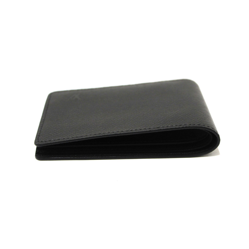 Louis Vuitton Men's Black Taiga Leather Multiple Bifold Wallet-6