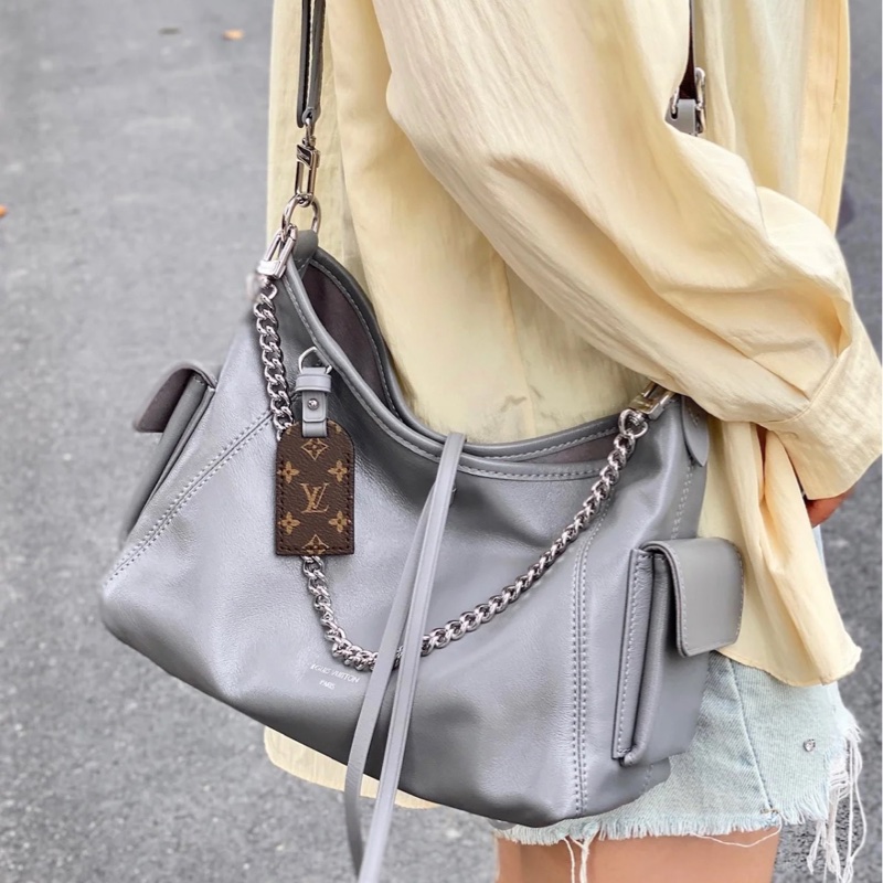 斷貨爆款😍全配🈶購證Lv carryall cargo鯊魚灰小號單肩斜挎包-0