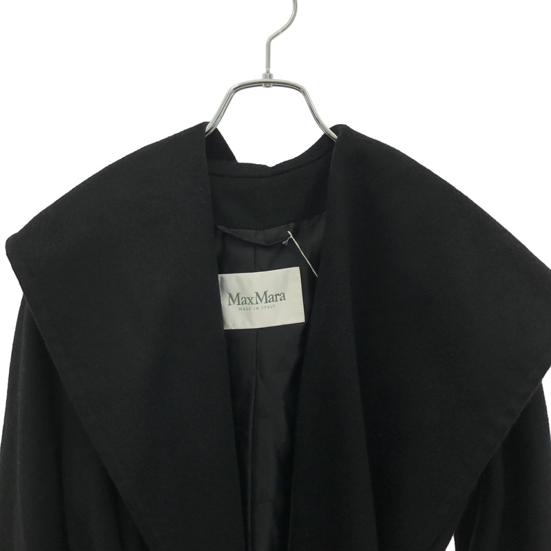 MAX MARA 101618036 羊絨駝色黑色大衣 黑色 其他款式 羊絨黑色 二手 女款-2