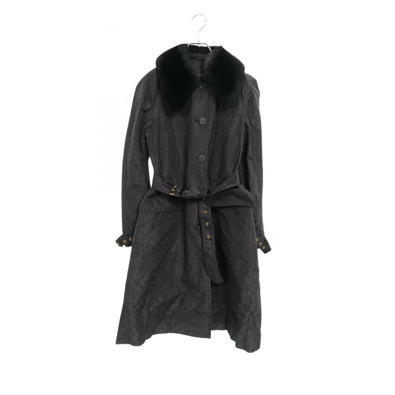 路易威登 Monogram 其他款式黑色絲綢聚酯外套，二手女款-0