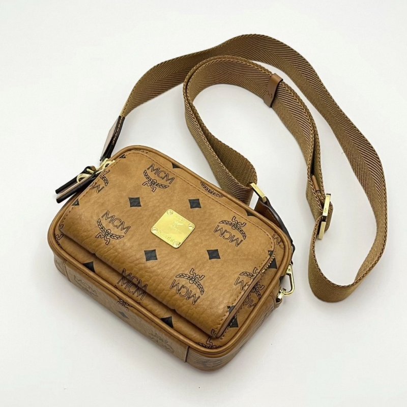 MCM 經典老花Visetos Aren斜背包17*12.5*5 98新-1