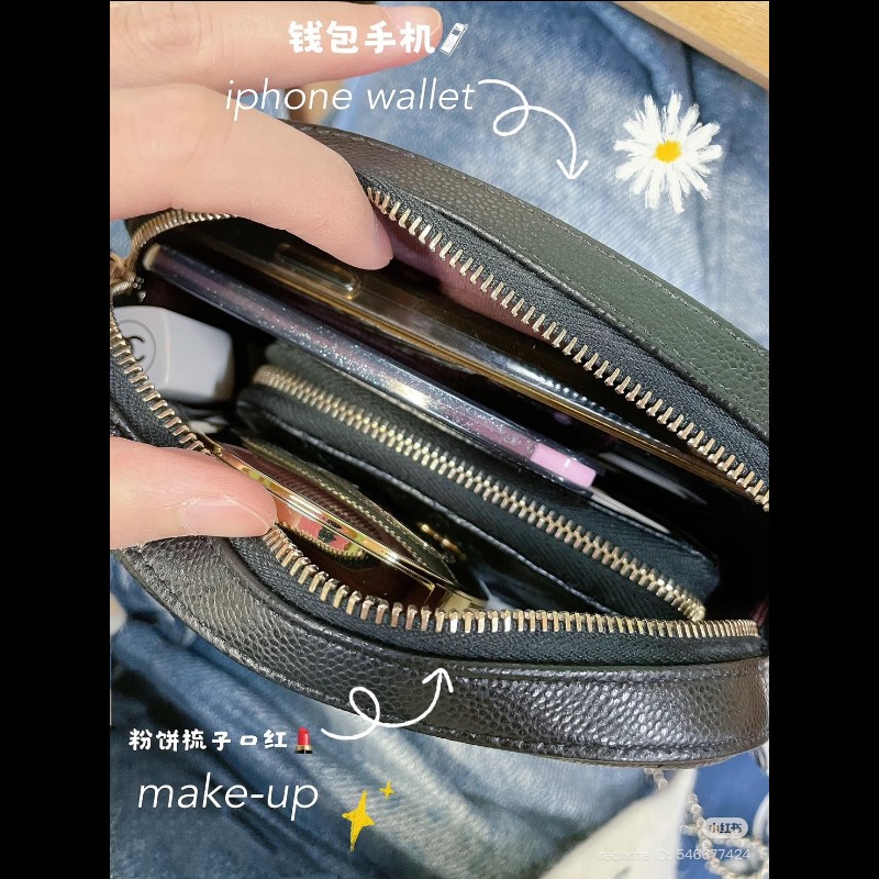 香奈兒2025年新款相機包黑色荔枝牛皮*金鍊-2