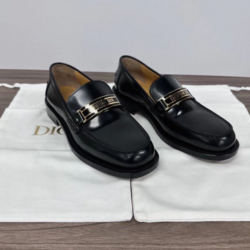 DIOR 黑色徽標樂福鞋厚底鞋36碼 全新閒置配件盒子塵袋吊牌-2