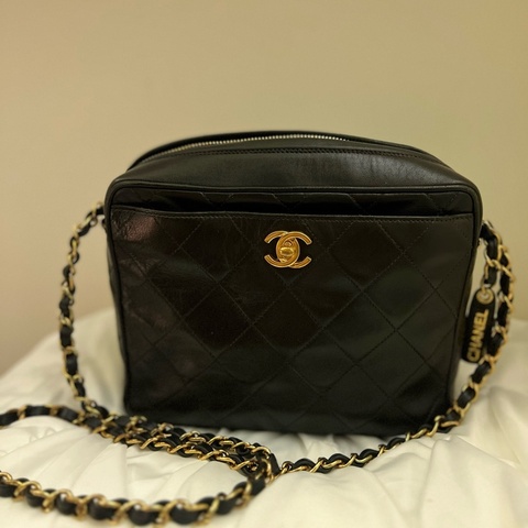 經典黑金老香相機包