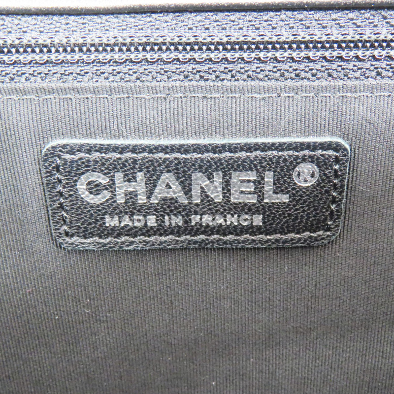 黑色 羊皮 BOY 28 鍊帶 肩背包 銀釦【CHANEL 香奈兒】 A92193-5