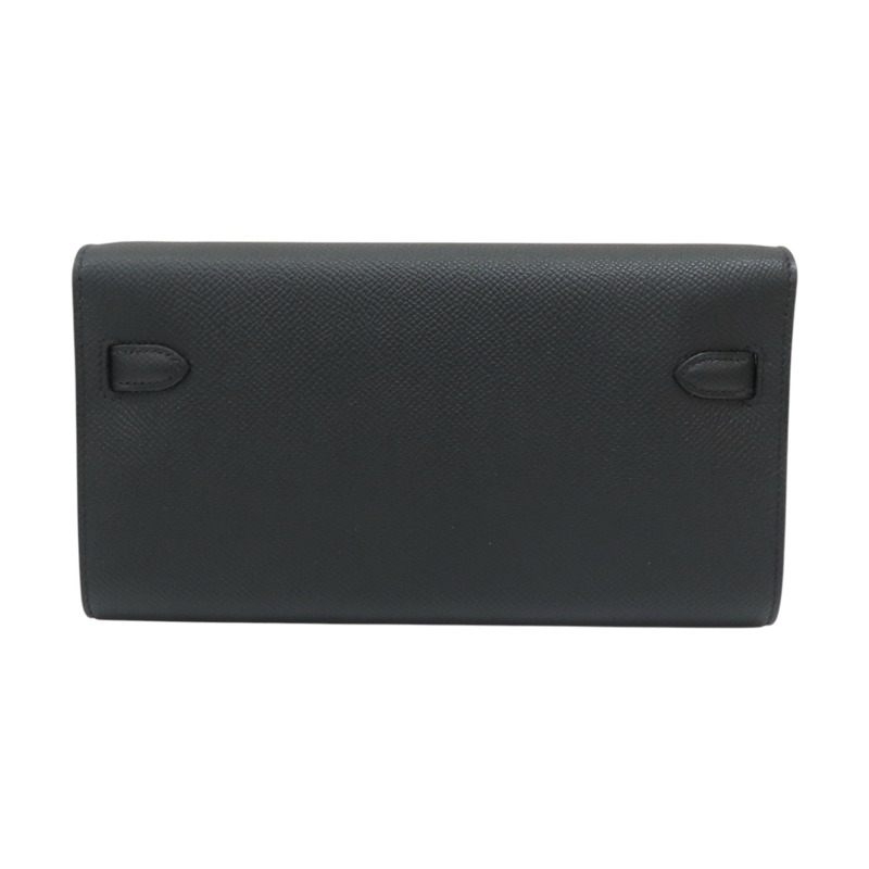 黑色 Epsom牛皮 Kelly To Go Wallet 肩背包 K刻 銀扣【HERMES 愛馬仕】-1