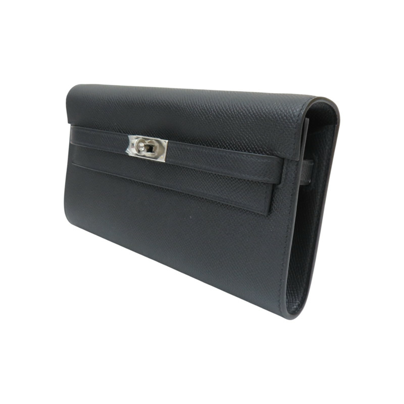 黑色 Epsom牛皮 Kelly To Go Wallet 肩背包 K刻 銀扣【HERMES 愛馬仕】-2