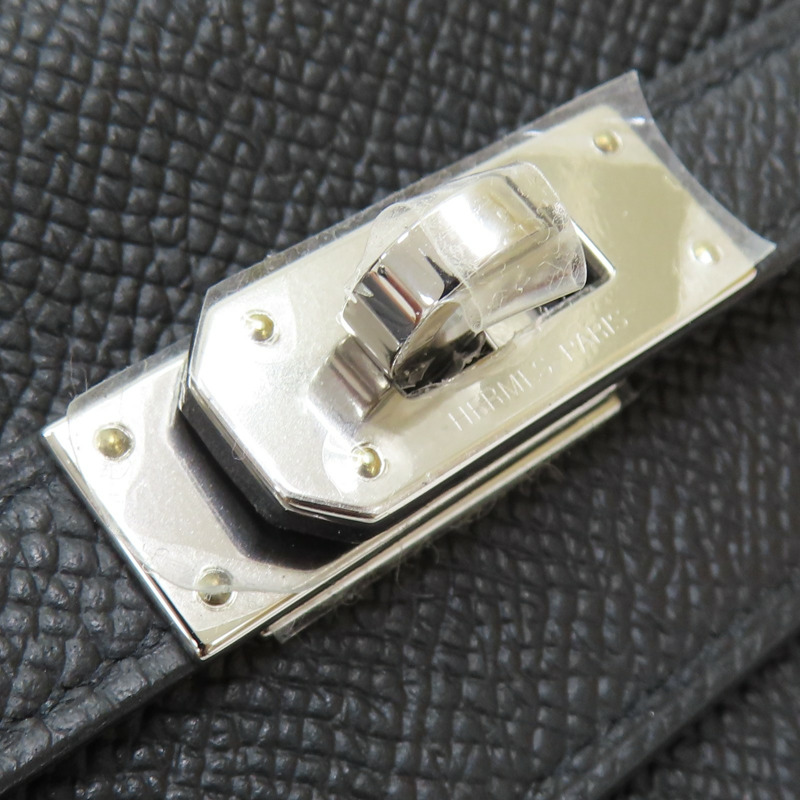 黑色 Epsom牛皮 Kelly To Go Wallet 肩背包 K刻 銀扣【HERMES 愛馬仕】-10