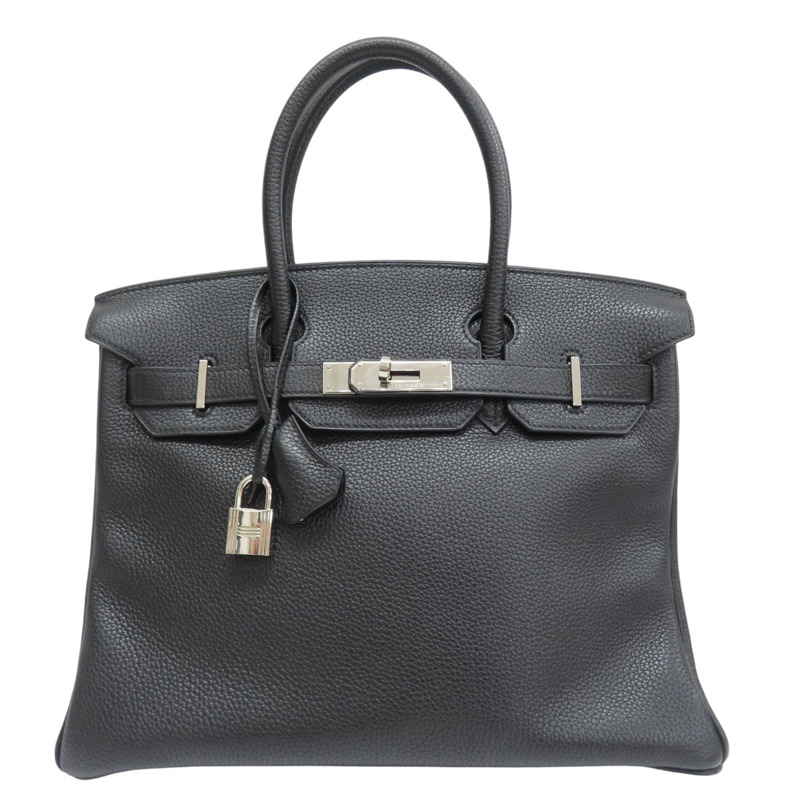 黑色 Togo牛皮 BirKin 30 柏金包 手提包 銀扣 口G刻【HERMES 愛馬仕】-0