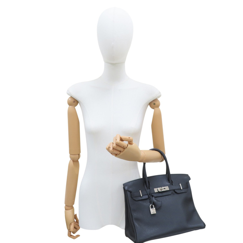 黑色 Togo牛皮 BirKin 30 柏金包 手提包 銀扣 口G刻【HERMES 愛馬仕】-9