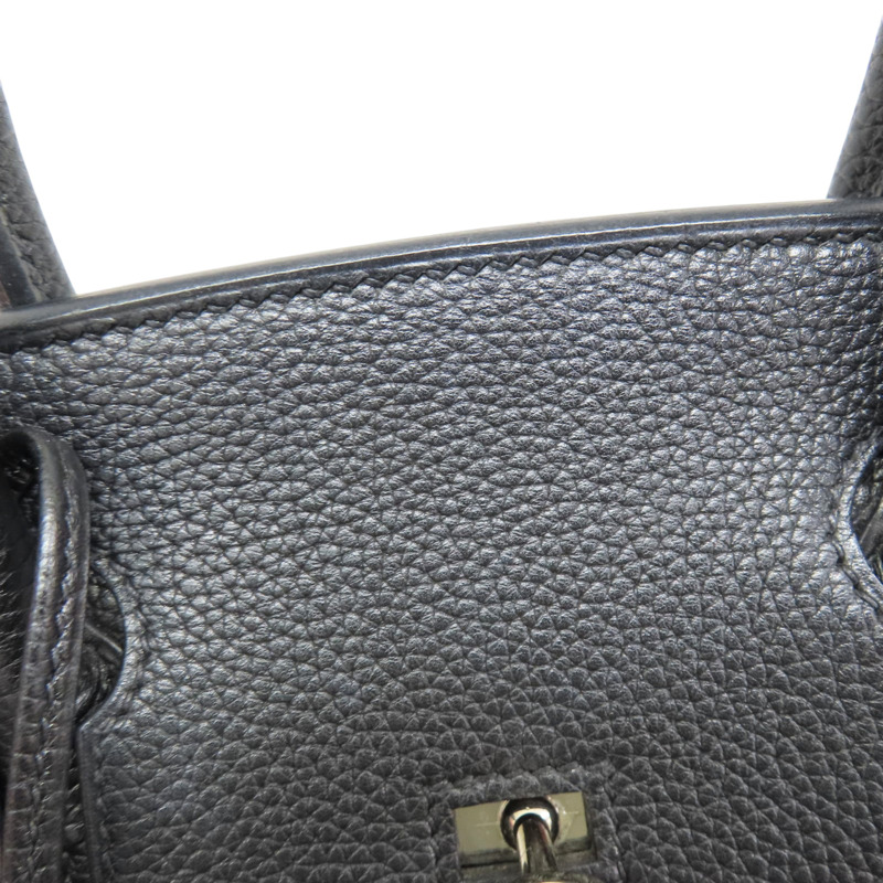 黑色 Togo牛皮 BirKin 30 柏金包 手提包 銀扣 口G刻【HERMES 愛馬仕】-14