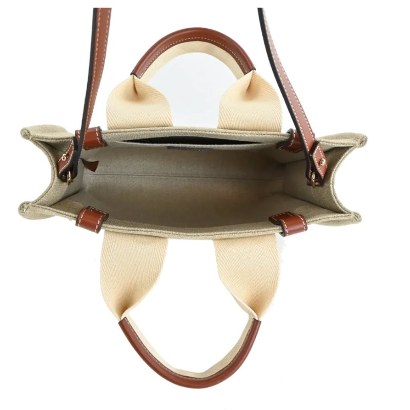 🎁雙11送禮自用兩相宜🎁 全新正品【 Chloe’ 蔻依 】WOODY TOTE BAG 帆布兩用托特包(小號/焦糖色)(下單前須先私訊)-3