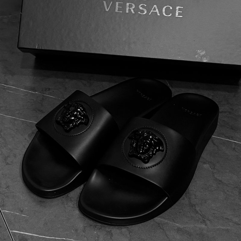 🚨 雙11最後倒數・今晚錯過等明年!【VERSACE 凡賽斯】經典女王頭印花拖鞋(下單前須先私訊)-2