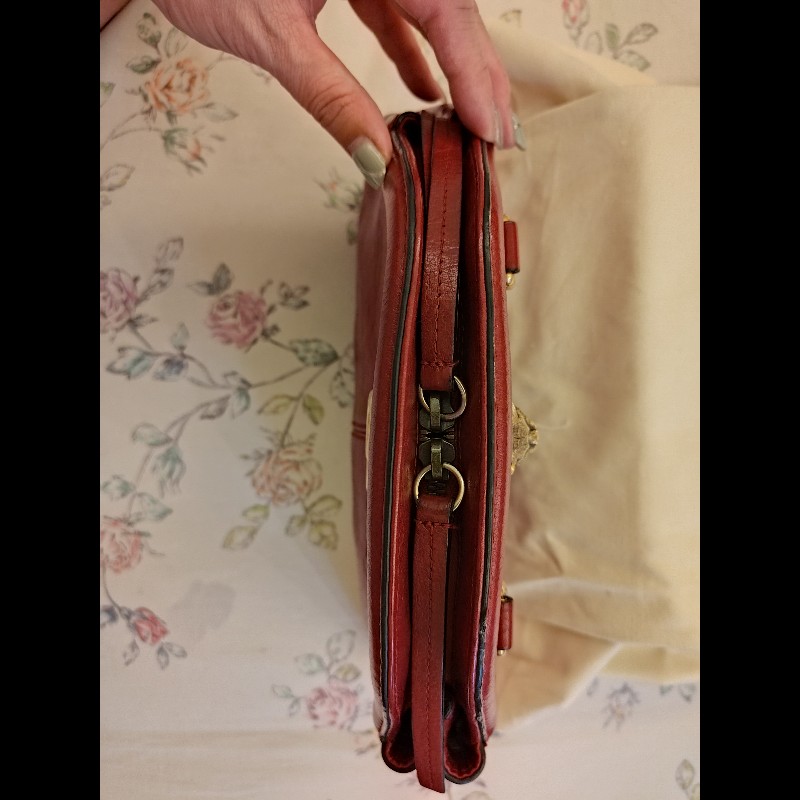 Gucci Re(belle) 紅色皮革虎頭手提包-2