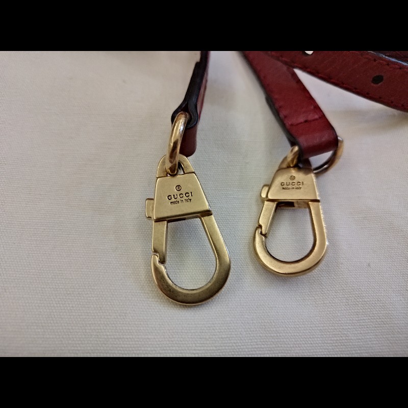 Gucci Re(belle) 紅色皮革虎頭手提包-20