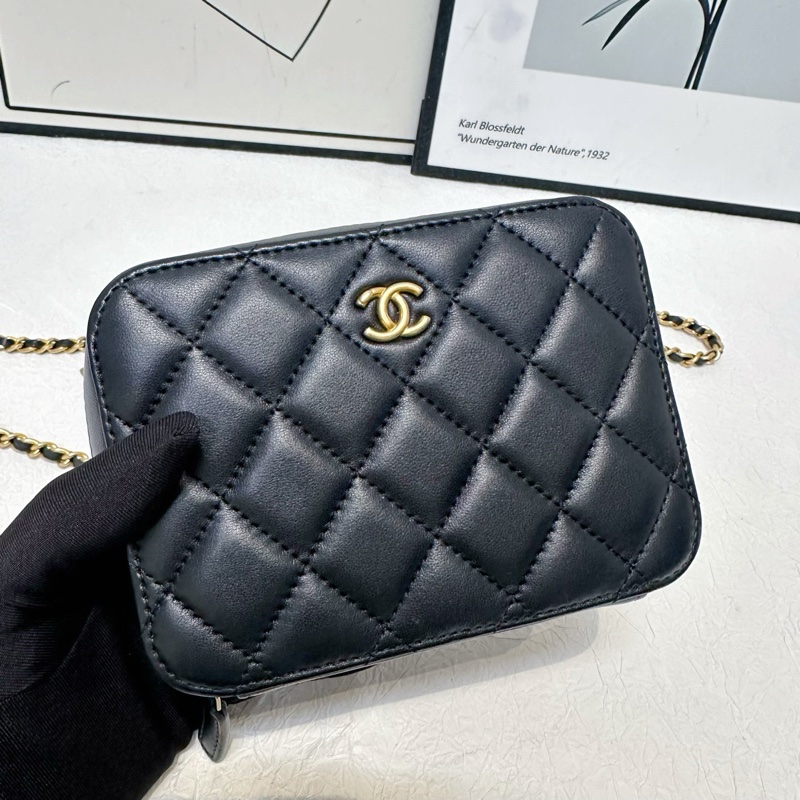 Chanel 小金球方盒相機包 小羊皮 31開 鏈條可調節單肩斜挎兩用 尺寸約14.5×10.5×6 附件:身份卡/防塵袋-4