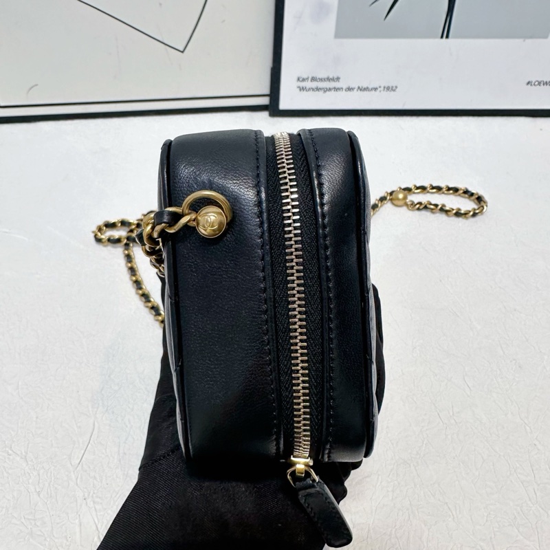 Chanel 小金球方盒相機包 小羊皮 31開 鏈條可調節單肩斜挎兩用 尺寸約14.5×10.5×6 附件:身份卡/防塵袋-6