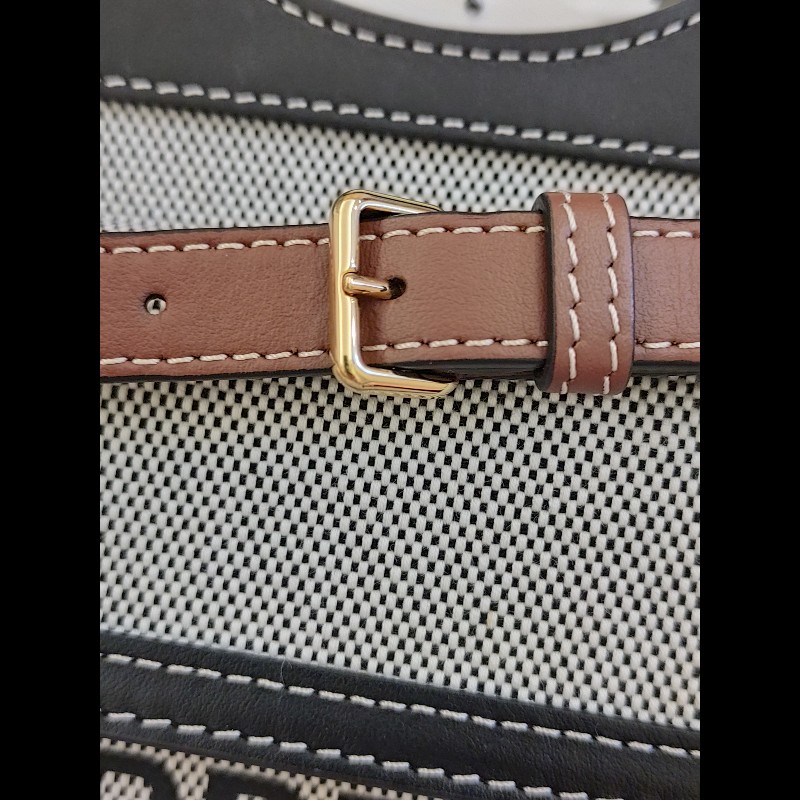 Burberry Mini Pocket 學院風印花帆布兩用包-9