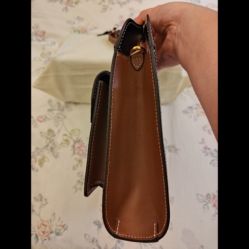 Burberry Mini Pocket 學院風印花帆布兩用包-13