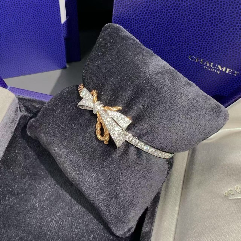 Chaumet尚美Insolence系列蝴蝶結系列手鍊 15.5 cm 專櫃27.7w！太美了！適合小手圍的寶子 專櫃停產絕版，2023 購入-0