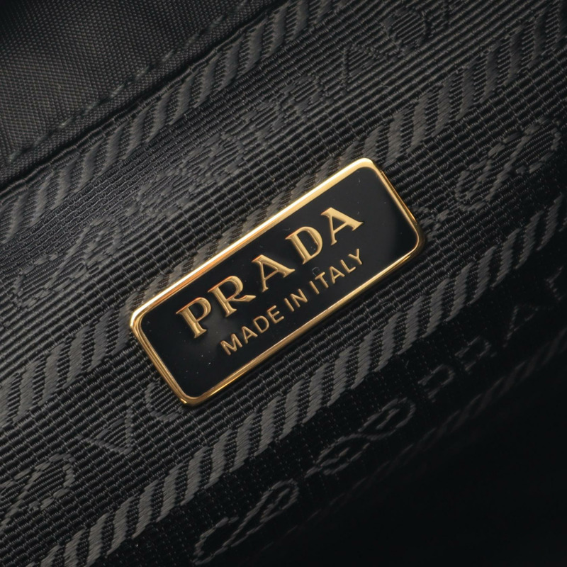 PRADA 1978 復刻版手提包 1BE067RV44F0002 尼龍 Saffiano 皮革 黑色 全新 女士-3
