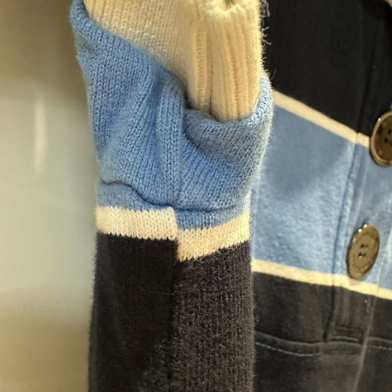 【美收精品】BURBERRY 藍白色條紋polo衫 4-281【隔月月中將轉賣至日本 上架期限30天】-3