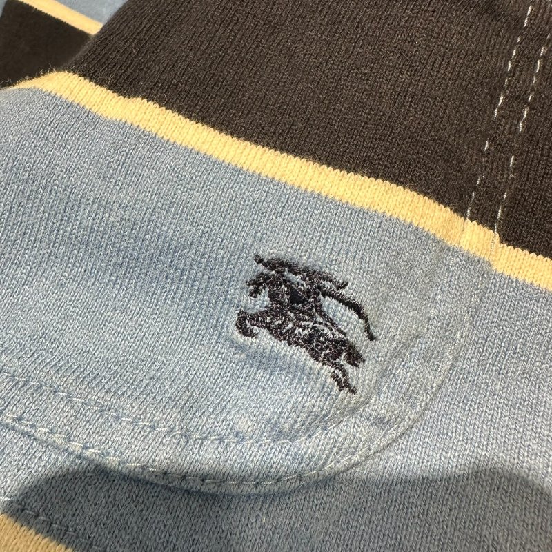【美收精品】BURBERRY 藍白色條紋polo衫 4-281【隔月月中將轉賣至日本 上架期限30天】-5