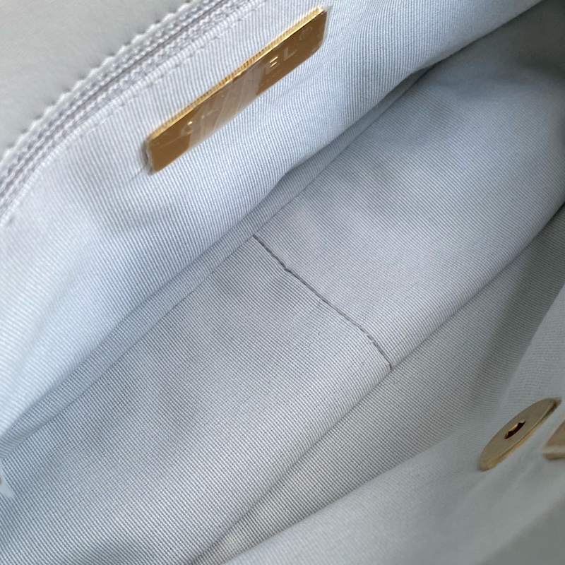 ®️Chanel 19bag 迷霧淡藍 金扣 晶片款-28