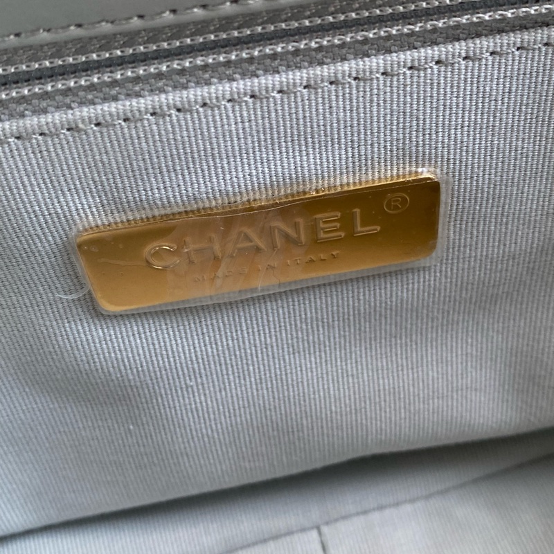 ®️Chanel 19bag 迷霧淡藍 金扣 晶片款-30