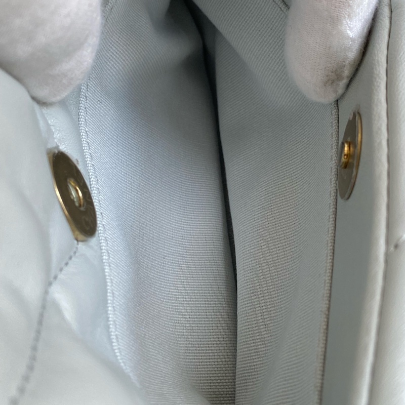 ®️Chanel 19bag 迷霧淡藍 金扣 晶片款-34