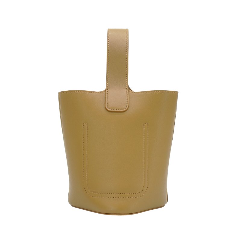 Loewe 展示品 Pebble Mini 光滑小牛皮米你二用水桶包(橡木色)-2