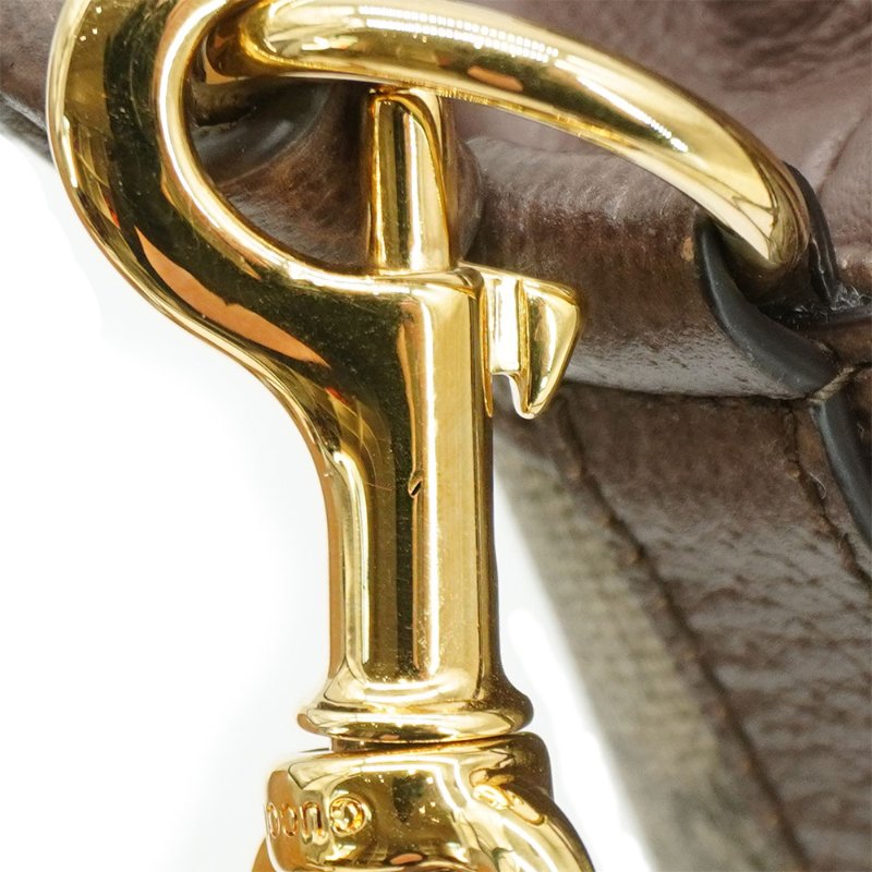 Gucci 展示品 Ophidia GG 帆布手提束口二用斜背包(760199-棕)-6