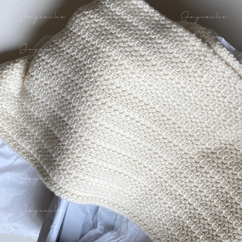 『全新全配』Chanel 雙C羊絨圍巾-3